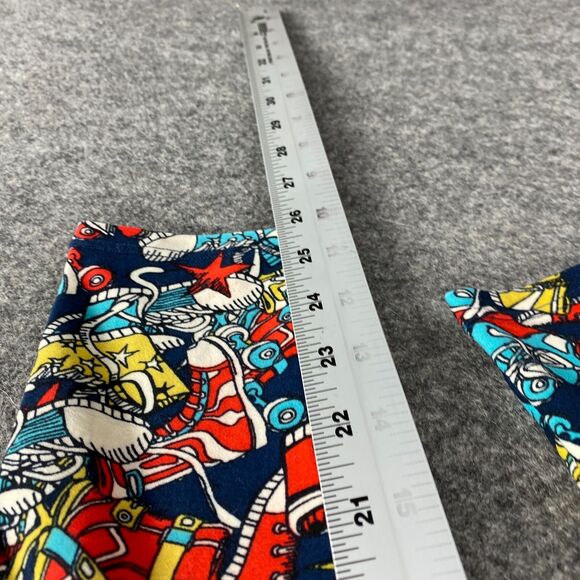 LulaRoe Leggings Women One Size Black Sneakers Print High Rise Pull On Capri - Picture 7 of 10